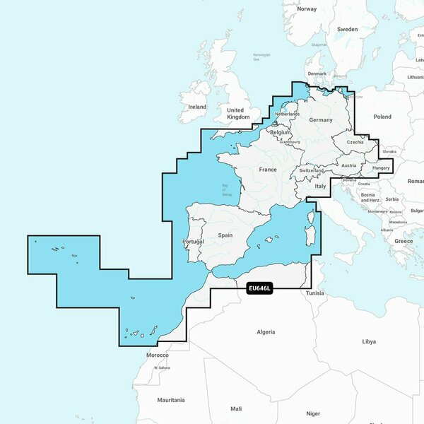 Navionics NAEU646L, Europe, Central and West, + 010-C1354-30